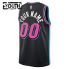 Dres Miami Heat Prilagođeni Nike 2025-26 City Edition Crno Swingman - Dječji